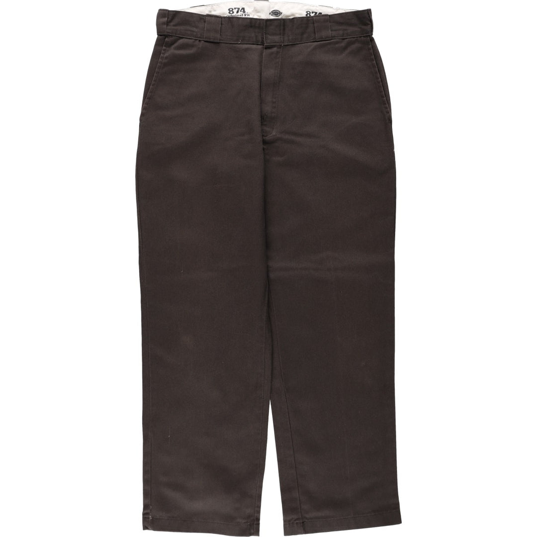 Dickies 874 Original Fit Work Pants, Men's, Size W34 polyester brown type Vintage Second Hand