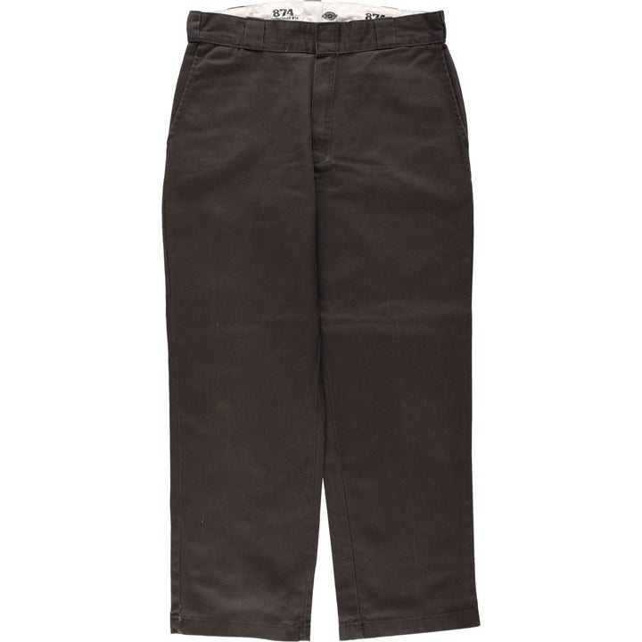 Dickies 874 Original Fit Work Pants, Men's, Size W34 polyester brown type Vintage Second Hand
