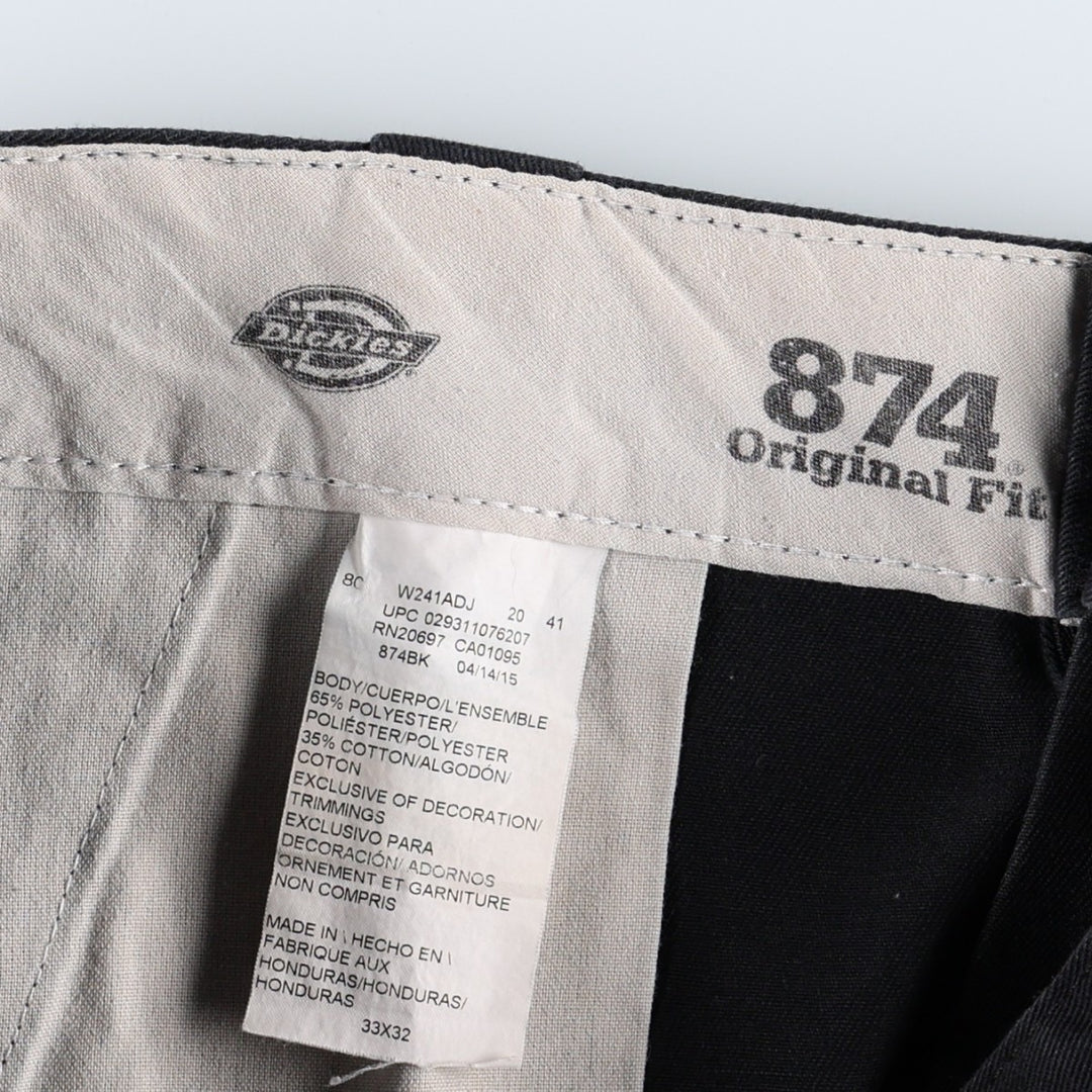 Dickies 874 Original Fit Work Pants for Men, W32 equivalent polyester black type Vintage Second Hand
