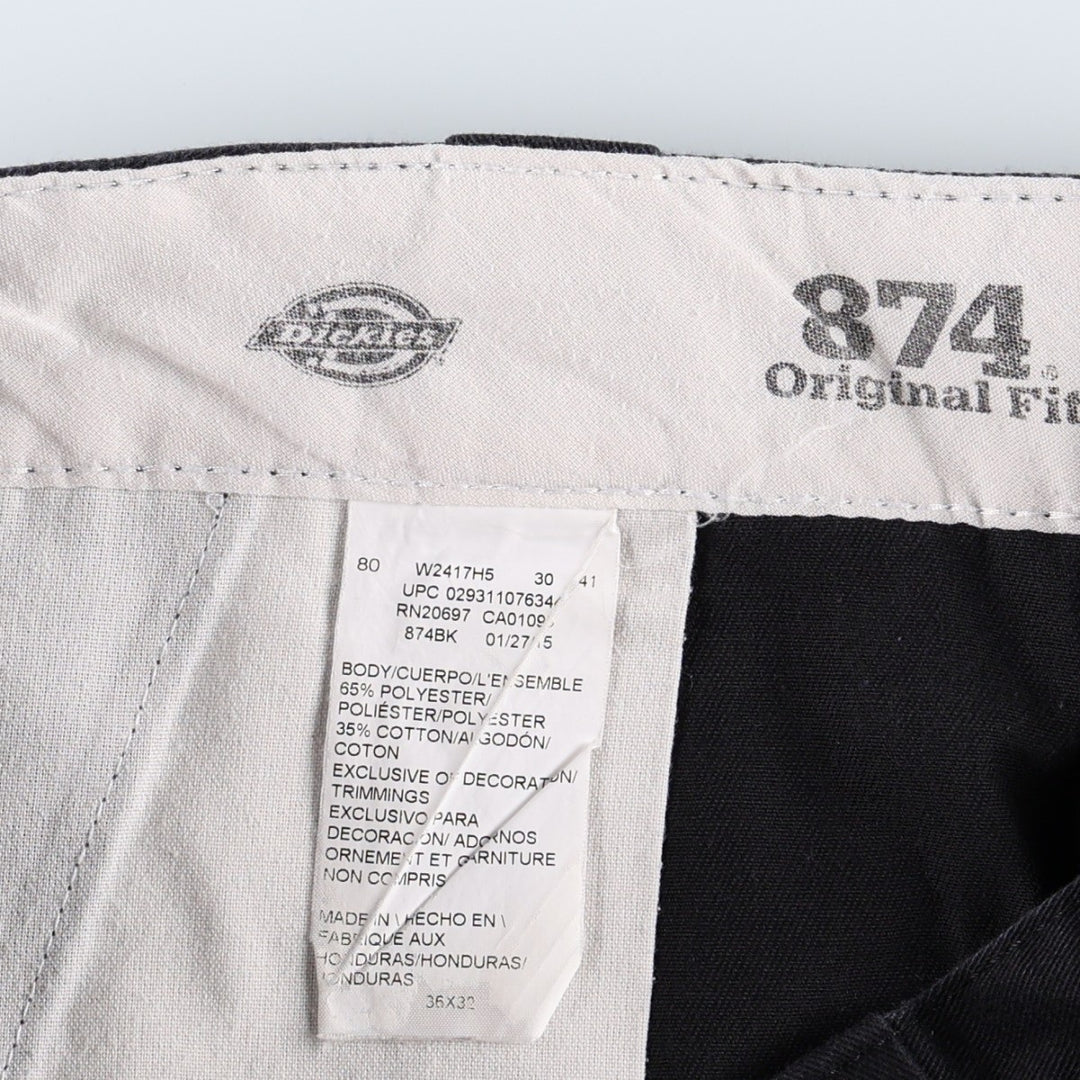 Dickies 874 Original Fit Work Pants for Men, W36 polyester black type Vintage Second Hand