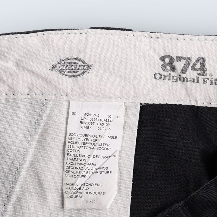 Dickies 874 Original Fit Work Pants for Men, W36 polyester black type Vintage Second Hand