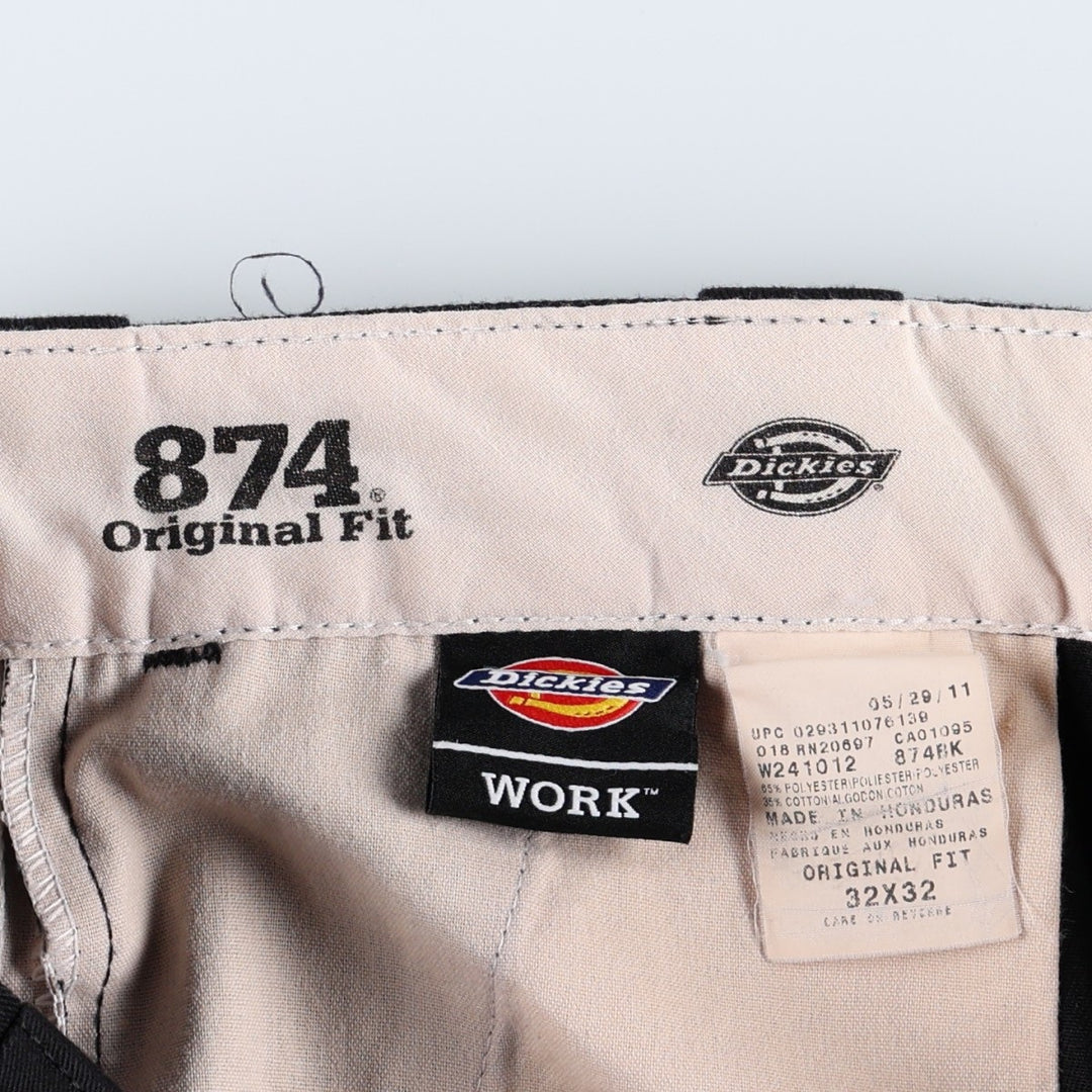 Dickies 874 Original Fit Work Pants for Men, W32 equivalent polyester black type Vintage Second Hand