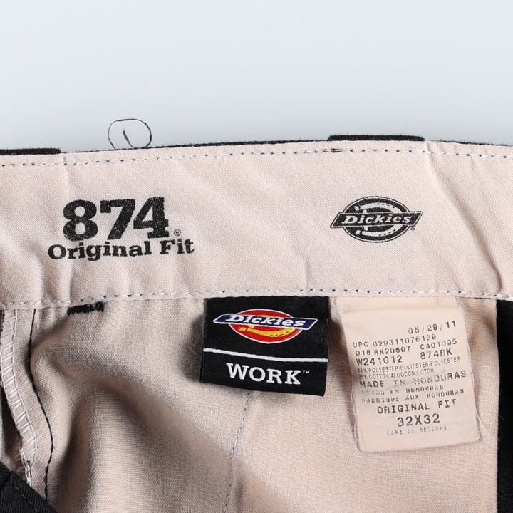 Dickies 874 Original Fit Work Pants for Men, W32 equivalent polyester black type Vintage Second Hand