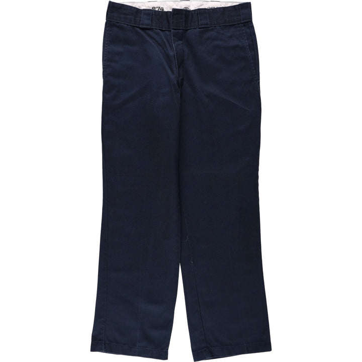 Dickies 874 Original Fit Work Pants for Men, W32 equivalent polyester navy blue type Vintage Second Hand