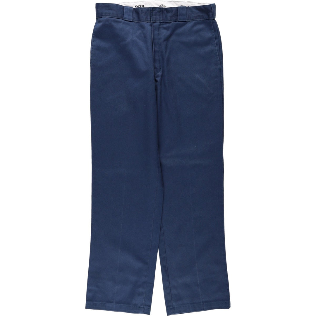 Dickies 874 Original Fit Work Pants, Men's, Size W33 polyester Navy blue Vintage Second Hand