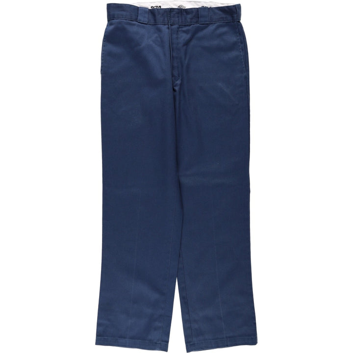 Dickies 874 Original Fit Work Pants, Men's, Size W33 polyester Navy blue Vintage Second Hand