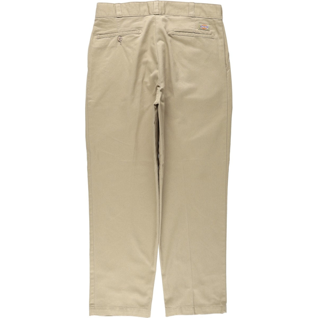 Dickies two-pleat work pants, men's size W34 (approx.) polyester Beige type Vintage Second Hand
