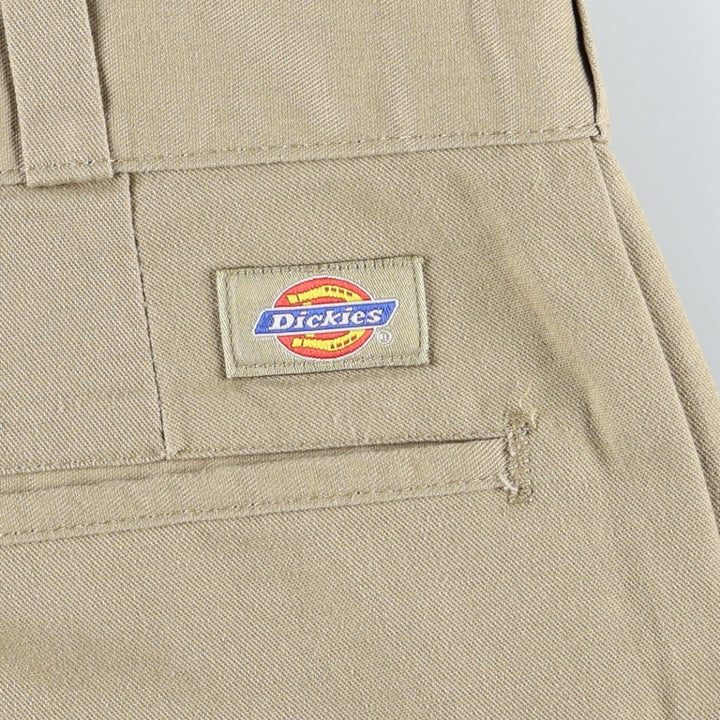 Dickies two-pleat work pants, men's size W34 (approx.) polyester Beige type Vintage Second Hand