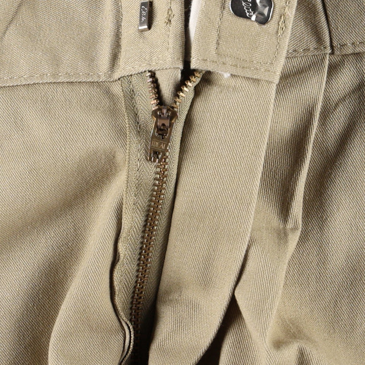 Dickies two-pleat work pants, men's size W34 (approx.) polyester Beige type Vintage Second Hand