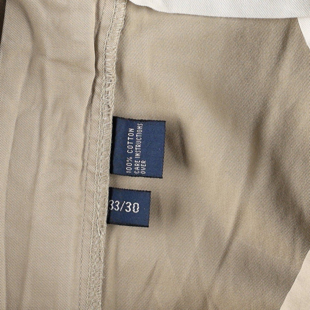 Ralph Lauren POLO by Ralph Lauren HAMMOND PANT, two-pleat chino pants, men's, w34 equivalent cotton Beige type Vintage Second Hand