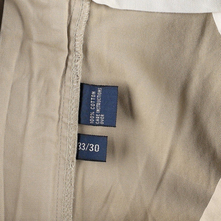 Ralph Lauren POLO by Ralph Lauren HAMMOND PANT, two-pleat chino pants, men's, w34 equivalent cotton Beige type Vintage Second Hand
