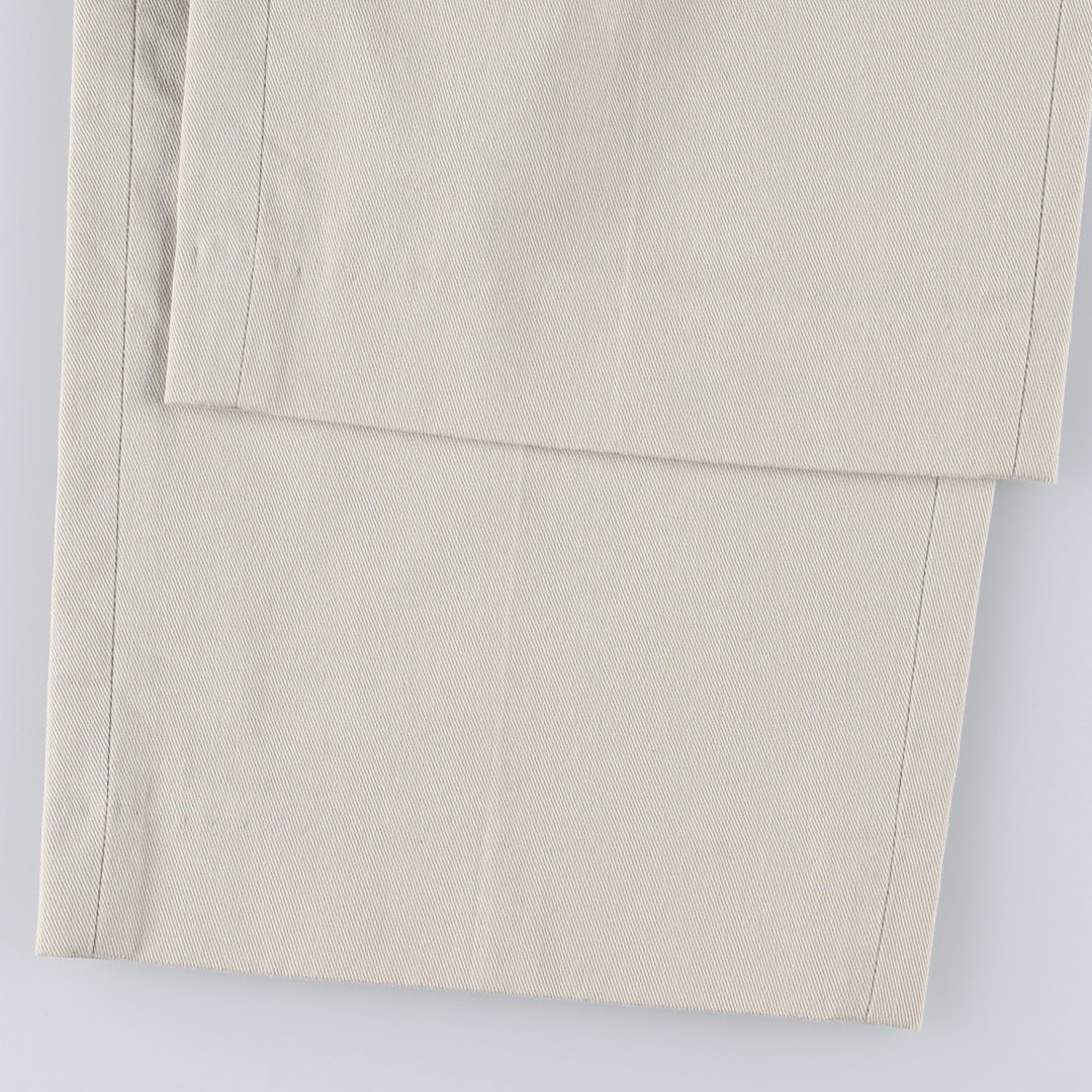 LLBean Natural Fit Two-Pleat Chino Pants, Made in USA, Men's Size W31 (approx.), Vintage cotton Beige type Vintage Second Hand