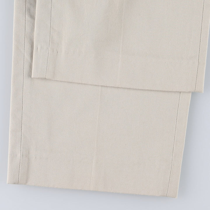 LLBean Natural Fit Two-Pleat Chino Pants, Made in USA, Men's Size W31 (approx.), Vintage cotton Beige type Vintage Second Hand