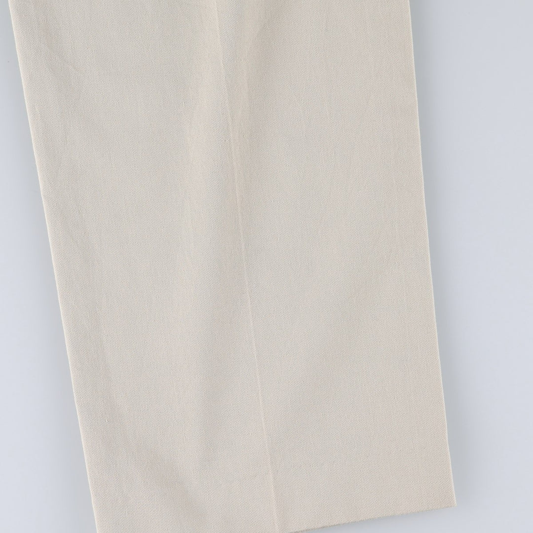 LLBean Natural Fit Two-Pleat Chino Pants, Made in USA, Men's Size W31 (approx.), Vintage cotton Beige type Vintage Second Hand