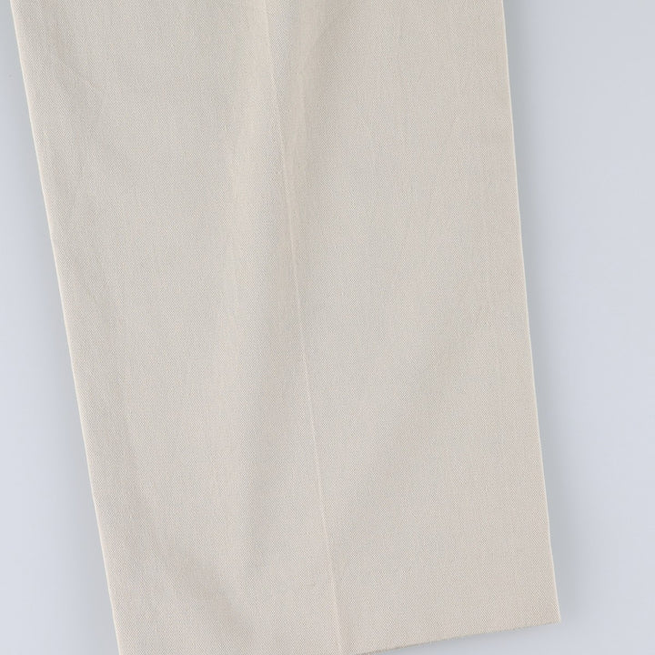 LLBean Natural Fit Two-Pleat Chino Pants, Made in USA, Men's Size W31 (approx.), Vintage cotton Beige type Vintage Second Hand