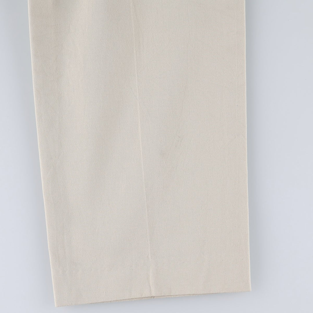 LLBean Natural Fit Two-Pleat Chino Pants, Made in USA, Men's Size W31 (approx.), Vintage cotton Beige type Vintage Second Hand