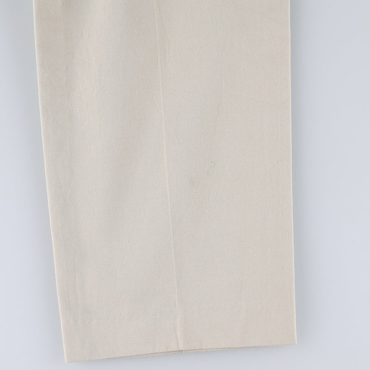 LLBean Natural Fit Two-Pleat Chino Pants, Made in USA, Men's Size W31 (approx.), Vintage cotton Beige type Vintage Second Hand