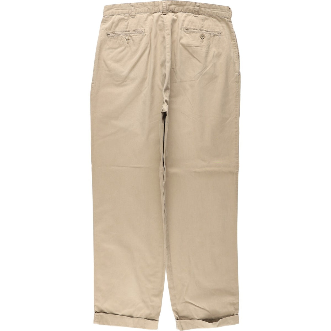 Ralph Lauren POLO by Ralph Lauren HAMMOND PANT Two-pleat cotton slacks, men's size W35 (approx.) cotton Beige type Vintage Second Hand