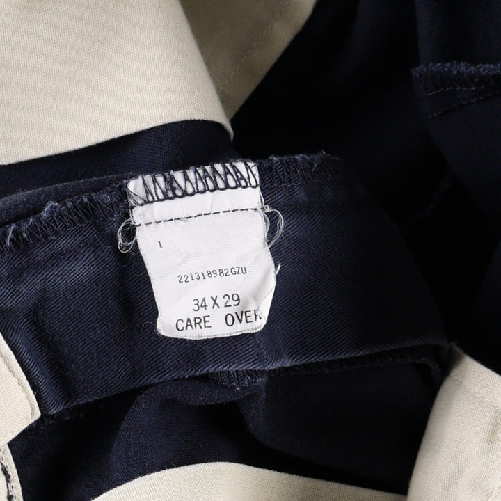 Ralph Lauren POLO by Ralph Lauren ANDREW PANT Two-pleat chino pants for men, equivalent to W34 cotton navy blue type Vintage Second Hand