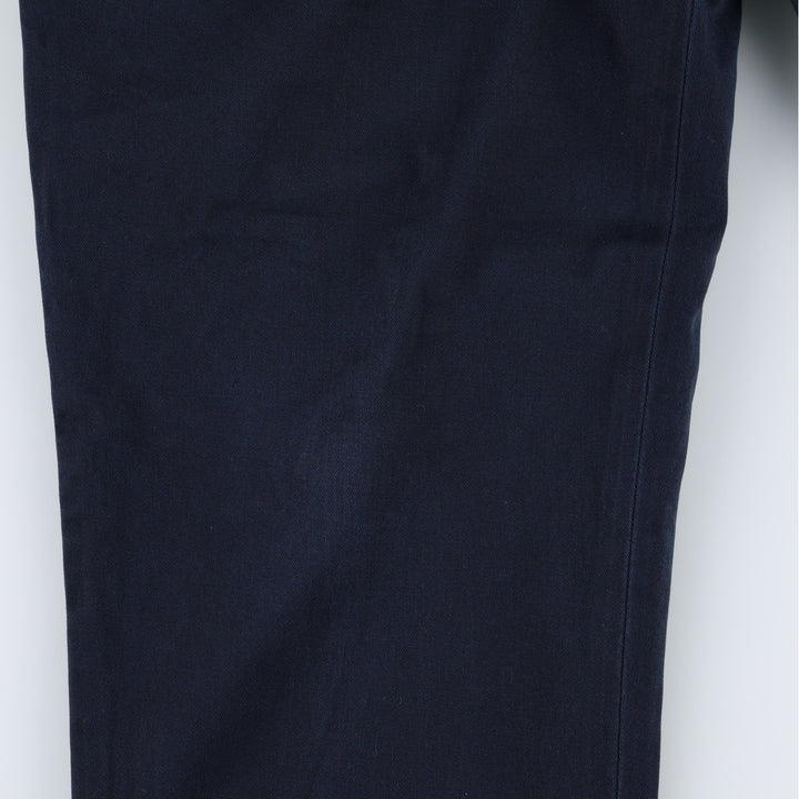 Ralph Lauren POLO by Ralph Lauren Two-Pleat Chino Pants, Men's Size W36 (approx.) cotton navy blue type Vintage Second Hand