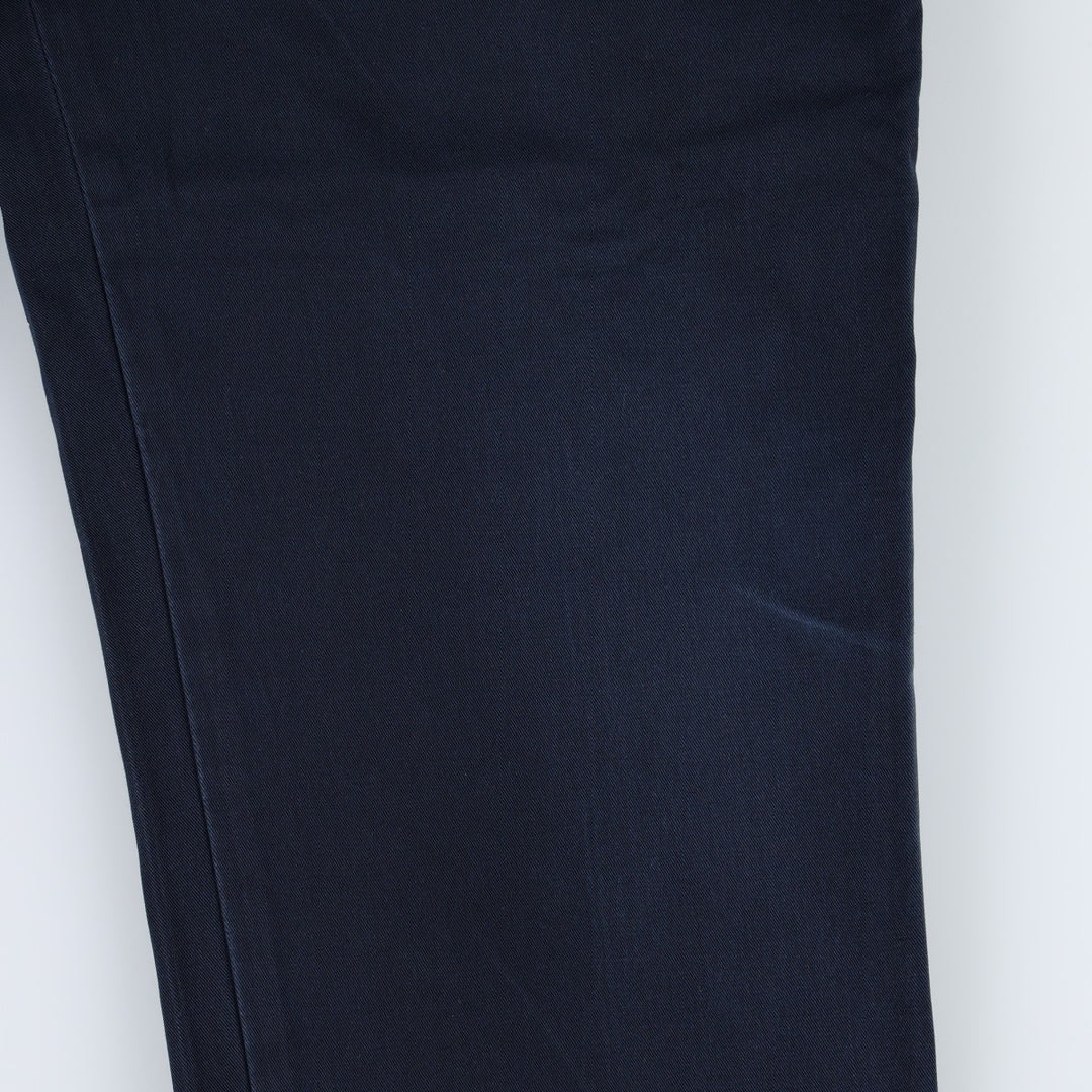 Ralph Lauren POLO by Ralph Lauren Two-Pleat Chino Pants, Men's Size W36 (approx.) cotton navy blue type Vintage Second Hand