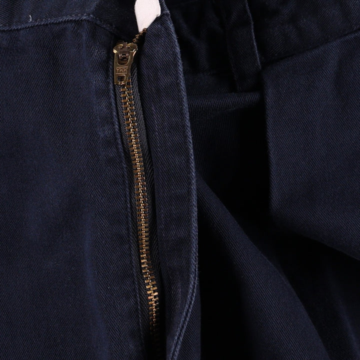 Ralph Lauren POLO GOLF two-pleat chino pants, men's size W31 (approx.) cotton navy blue type Vintage Second Hand
