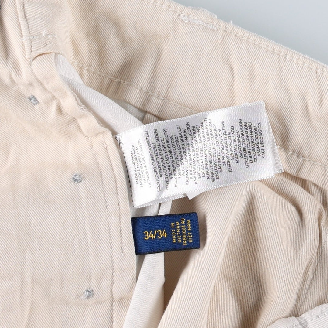 Ralph Lauren POLO RALPH LAUREN RELAXED FIT Chino Pants Men's W34 equivalent cotton white type Vintage Second Hand
