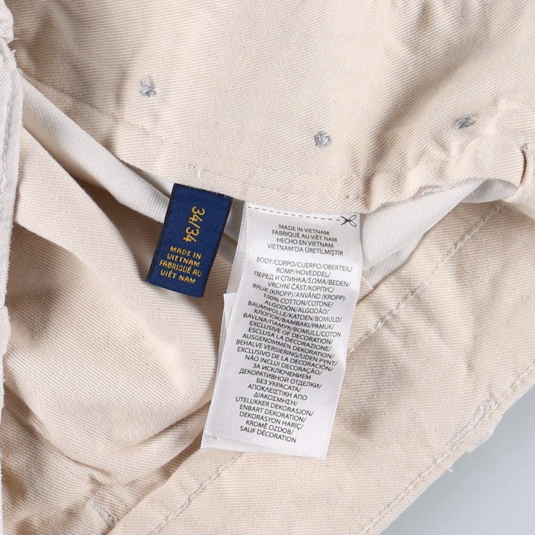 Ralph Lauren POLO RALPH LAUREN RELAXED FIT Chino Pants Men's W34 equivalent cotton white type Vintage Second Hand