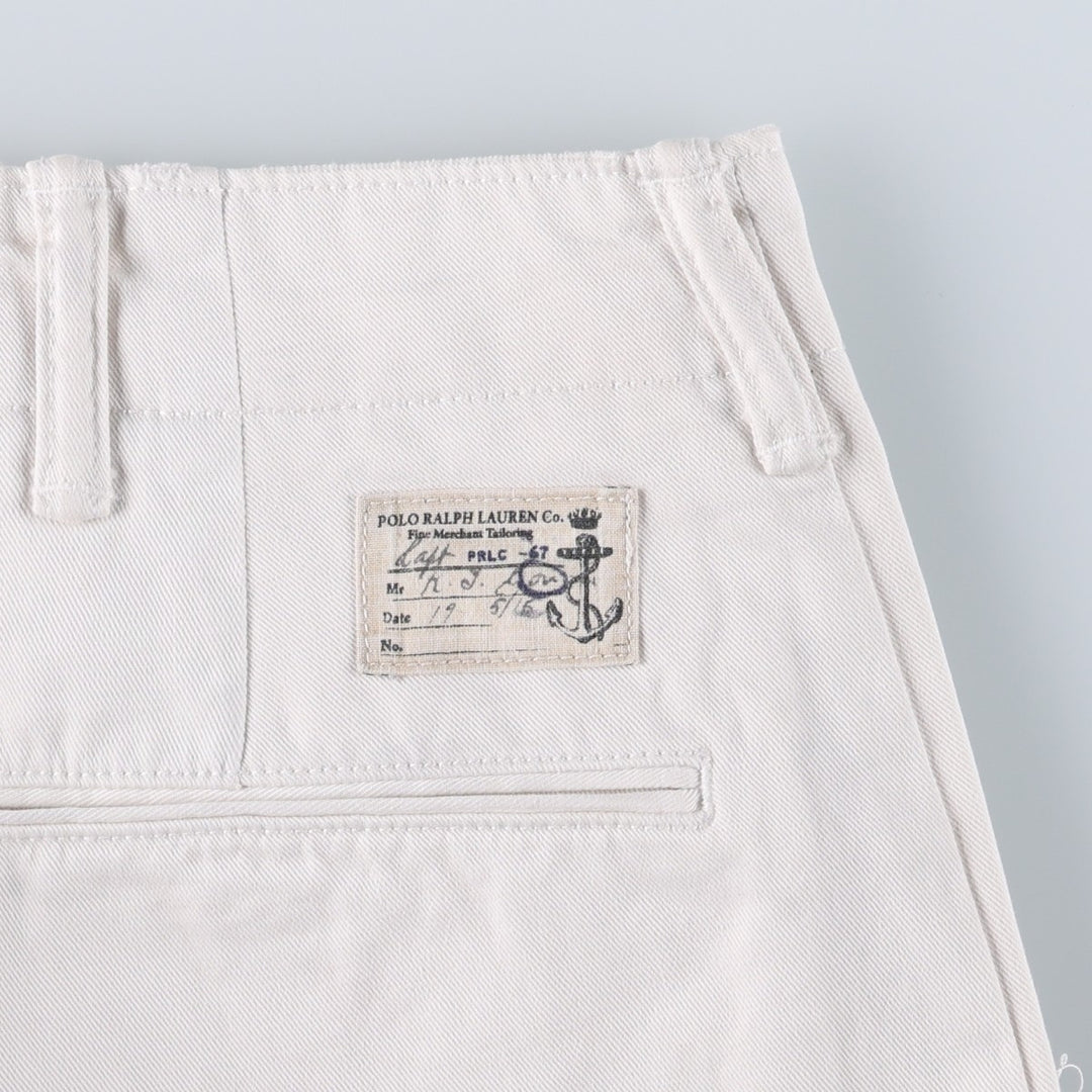 Ralph Lauren POLO RALPH LAUREN RELAXED FIT Chino Pants Men's W34 equivalent cotton white type Vintage Second Hand