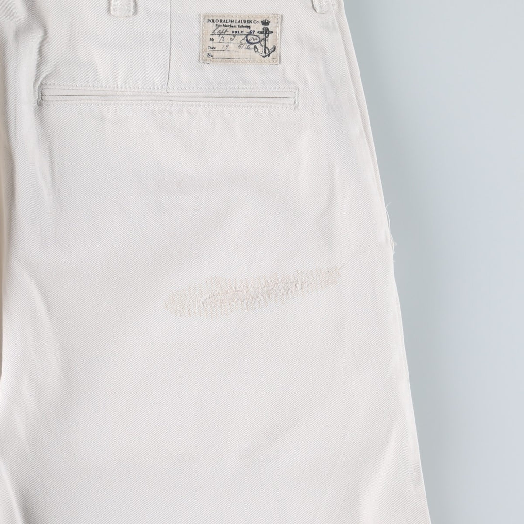Ralph Lauren POLO RALPH LAUREN RELAXED FIT Chino Pants Men's W34 equivalent cotton white type Vintage Second Hand