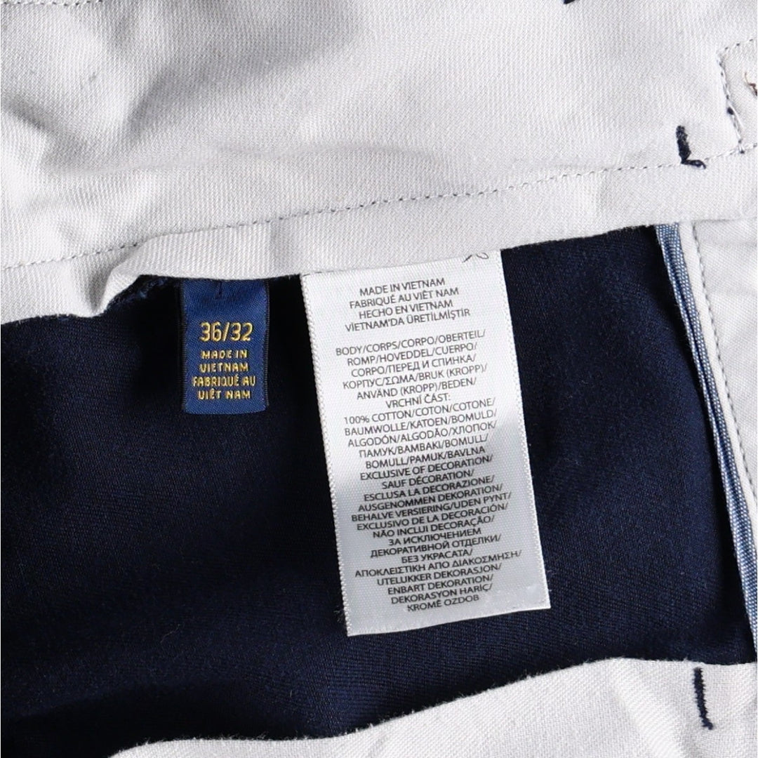 Ralph Lauren POLO RALPH LAUREN CLASSIC FIT Chino Pants, Men's Size W37 (approx.) cotton navy blue type Vintage Second Hand