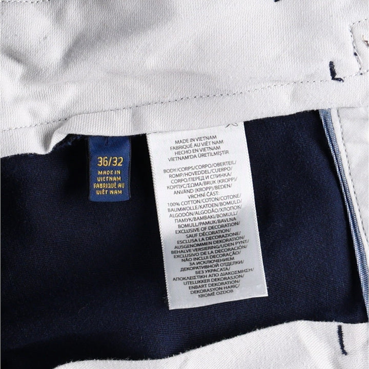 Ralph Lauren POLO RALPH LAUREN CLASSIC FIT Chino Pants, Men's Size W37 (approx.) cotton navy blue type Vintage Second Hand