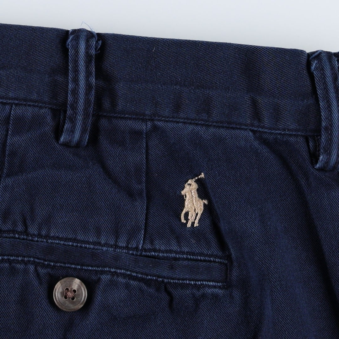 Ralph Lauren POLO RALPH LAUREN CLASSIC FIT Chino Pants, Men's Size W37 (approx.) cotton navy blue type Vintage Second Hand