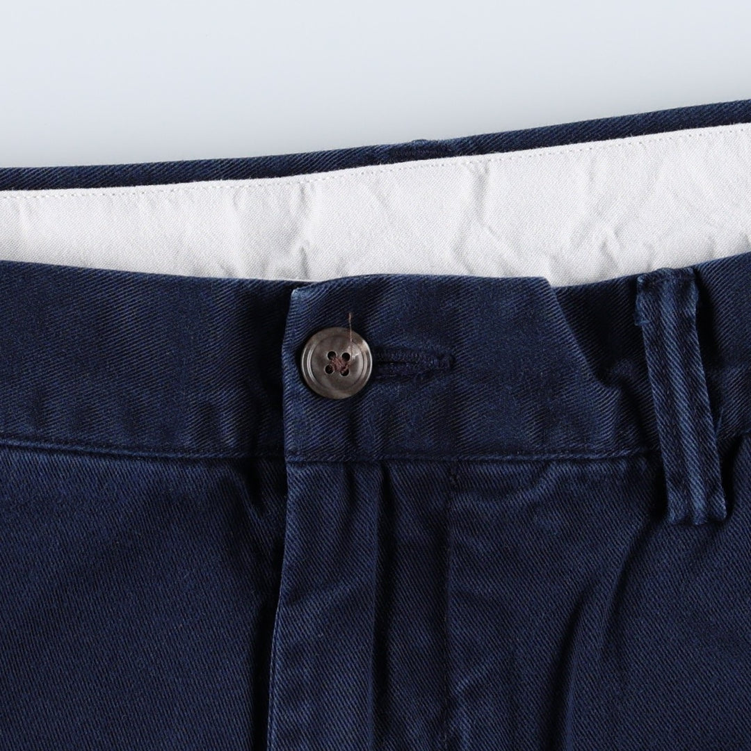 Ralph Lauren POLO RALPH LAUREN CLASSIC FIT Chino Pants, Men's Size W37 (approx.) cotton navy blue type Vintage Second Hand