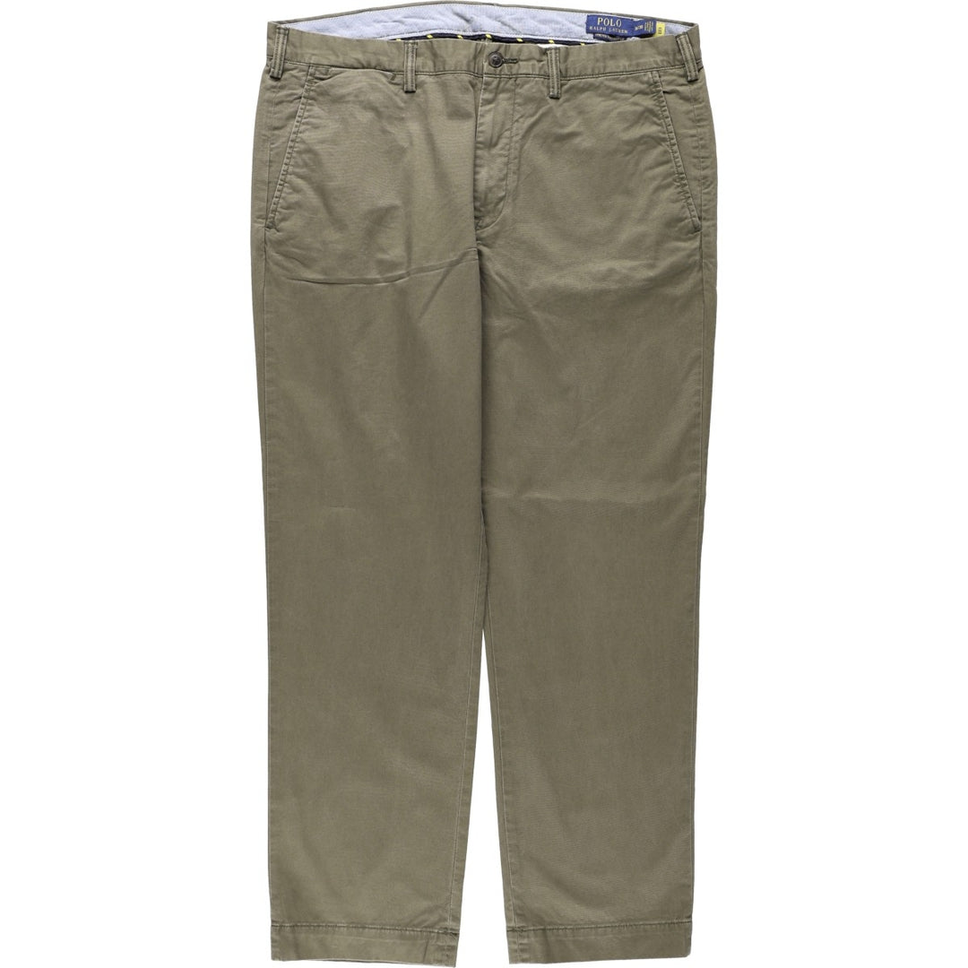 Ralph Lauren POLO RALPH LAUREN STRETCH STRAIGHT FIT Chino Pants, Men's Size W38 (approx.) cotton Khaki type Vintage Second Hand