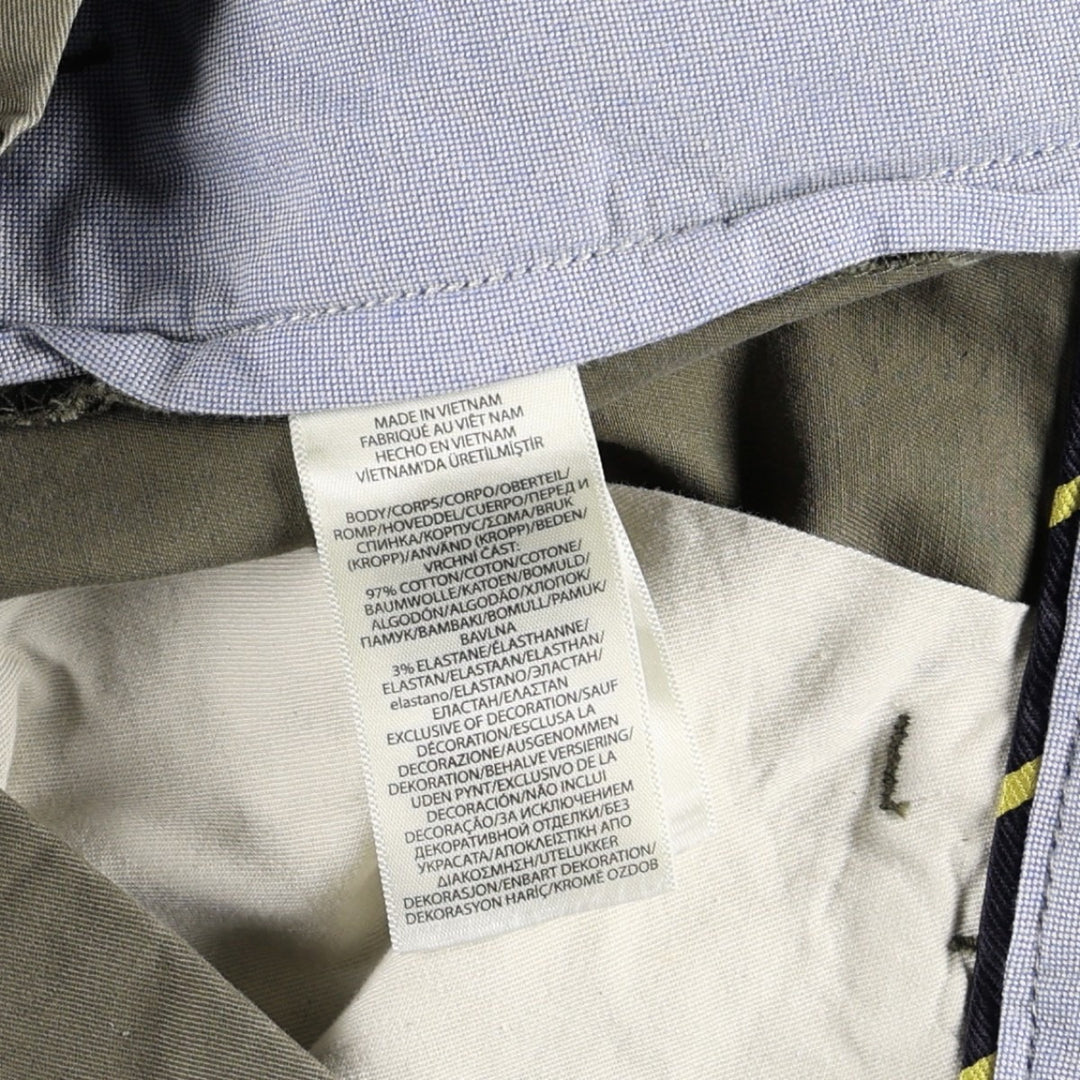 Ralph Lauren POLO RALPH LAUREN STRETCH STRAIGHT FIT Chino Pants, Men's Size W38 (approx.) cotton Khaki type Vintage Second Hand
