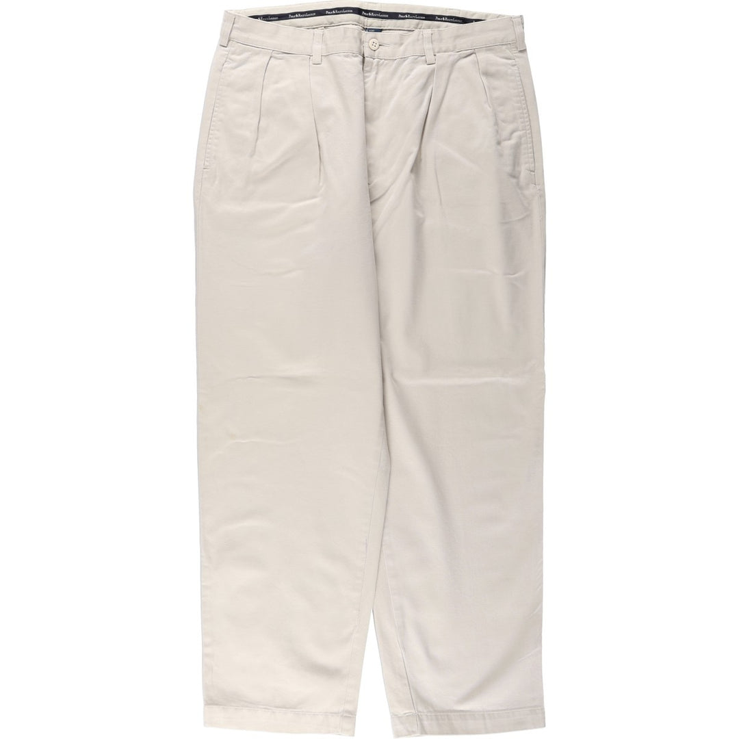 Ralph Lauren Polo Ralph Lauren Andrew Pant Two-pleat Chino Pants Men's W36 cotton Beige type Vintage Second Hand