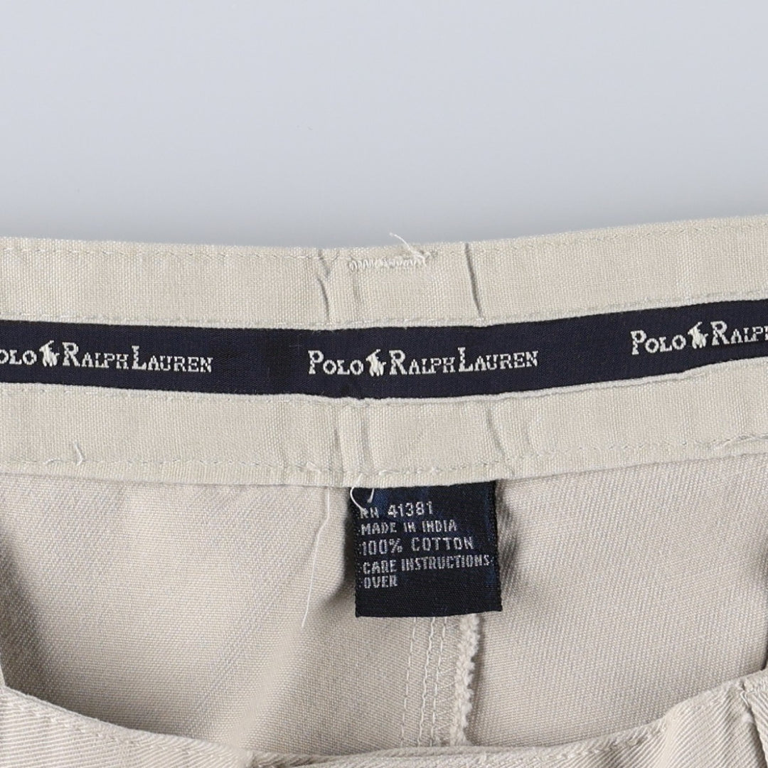 Ralph Lauren Polo Ralph Lauren Andrew Pant Two-pleat Chino Pants Men's W36 cotton Beige type Vintage Second Hand
