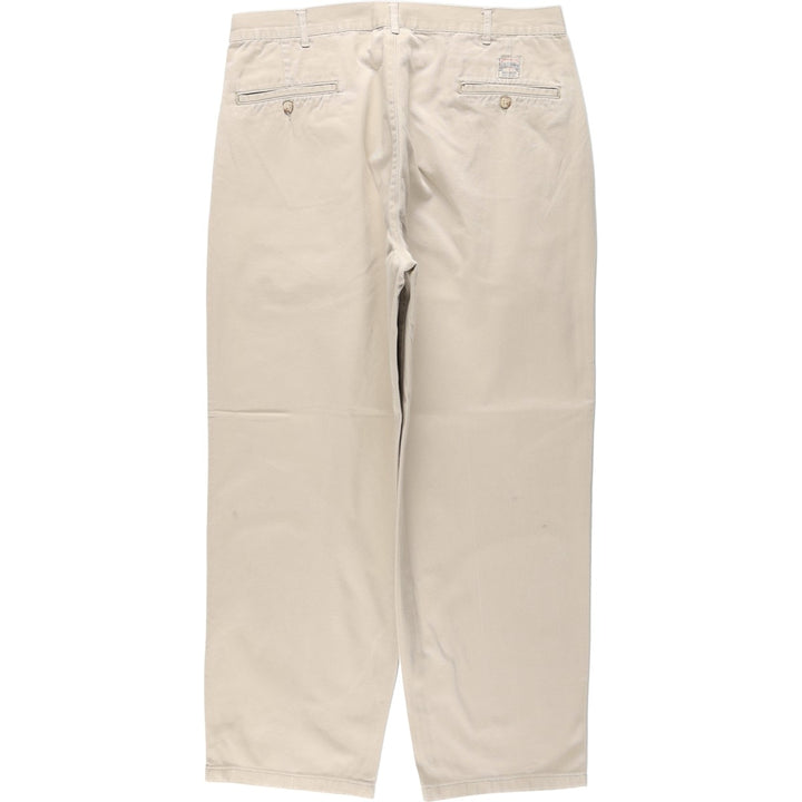 Ralph Lauren POLO by Ralph Lauren Two-Pleat Chino Pants, Men's Size W35 (approx.) cotton Beige type Vintage Second Hand