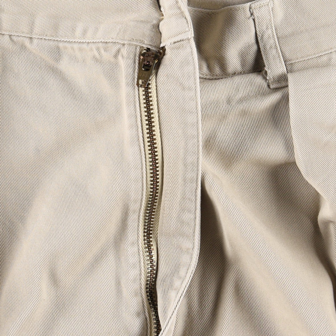 Ralph Lauren POLO by Ralph Lauren Two-Pleat Chino Pants, Men's Size W35 (approx.) cotton Beige type Vintage Second Hand
