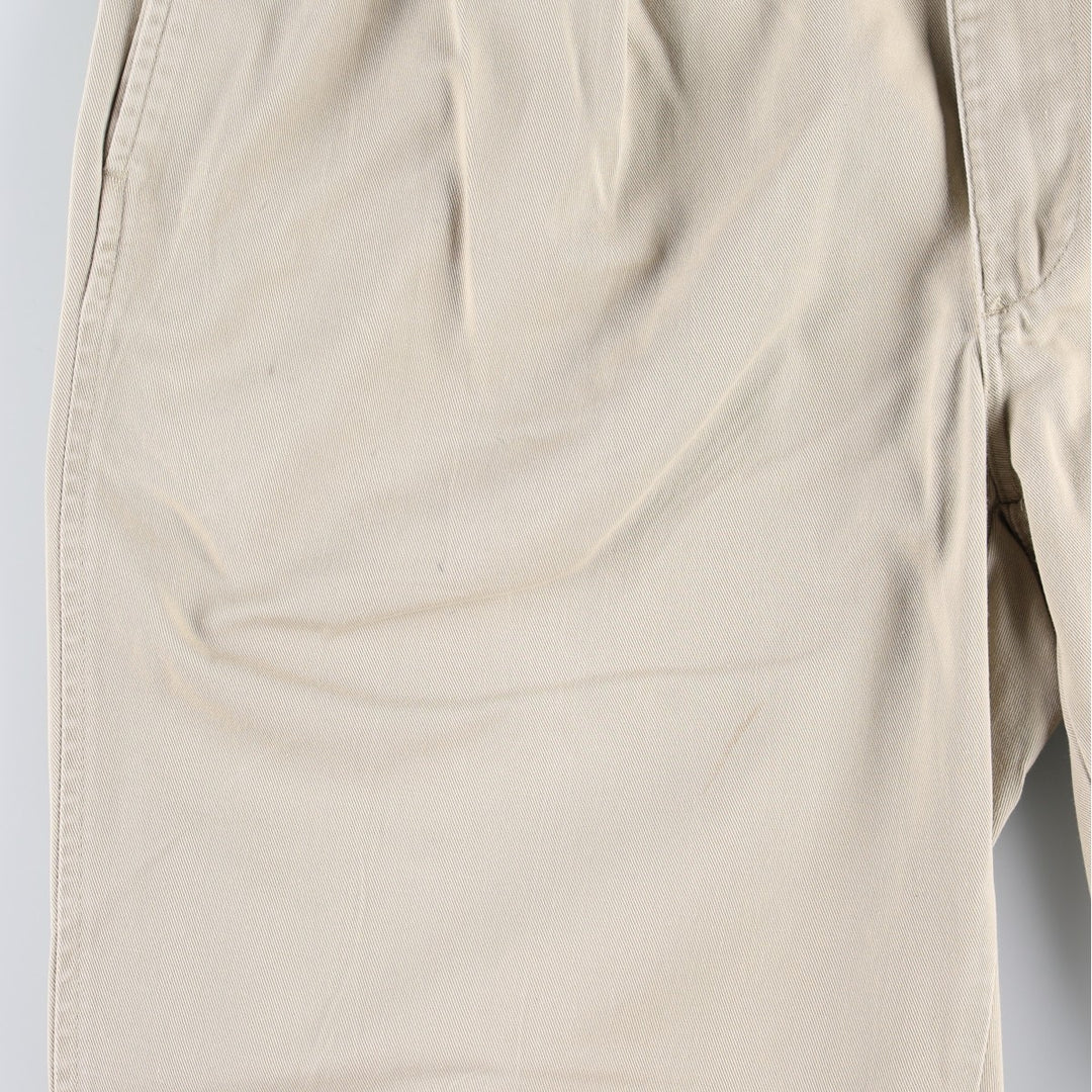 Ralph Lauren POLO by Ralph Lauren Two-Pleat Chino Pants, Men's Size W35 (approx.) cotton Beige type Vintage Second Hand