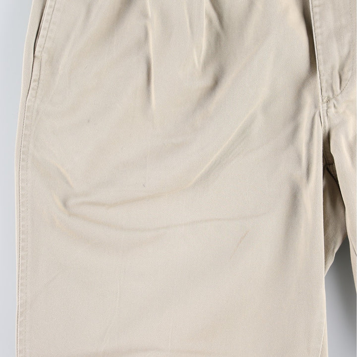 Ralph Lauren POLO by Ralph Lauren Two-Pleat Chino Pants, Men's Size W35 (approx.) cotton Beige type Vintage Second Hand