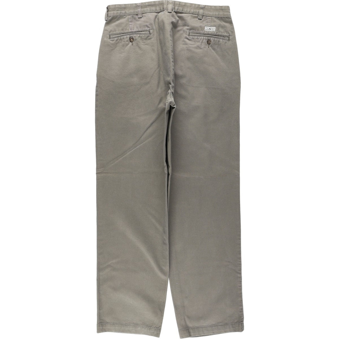 Ralph Lauren Polo Ralph Lauren Andrew Pant Two-pleat Chino Pants Men's Size W34 cotton Khaki type Vintage Second Hand
