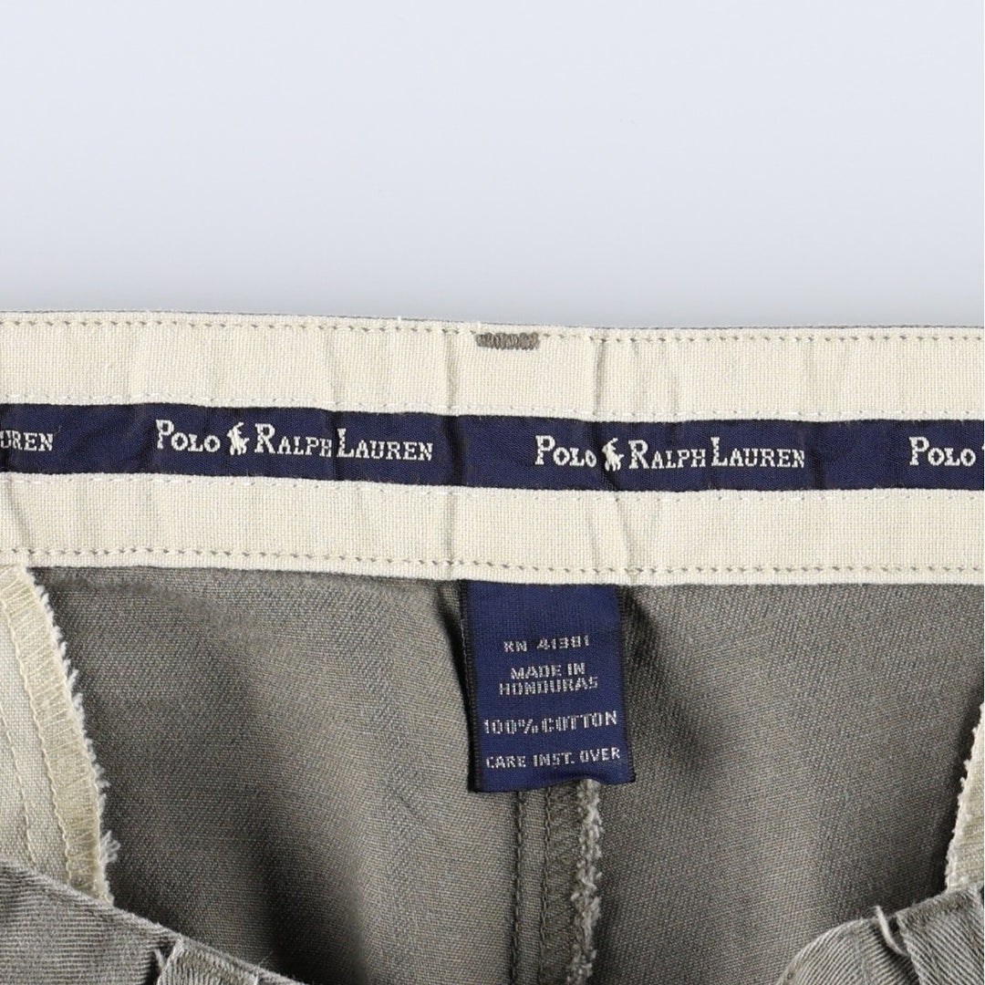 Ralph Lauren Polo Ralph Lauren Andrew Pant Two-pleat Chino Pants Men's Size W34 cotton Khaki type Vintage Second Hand