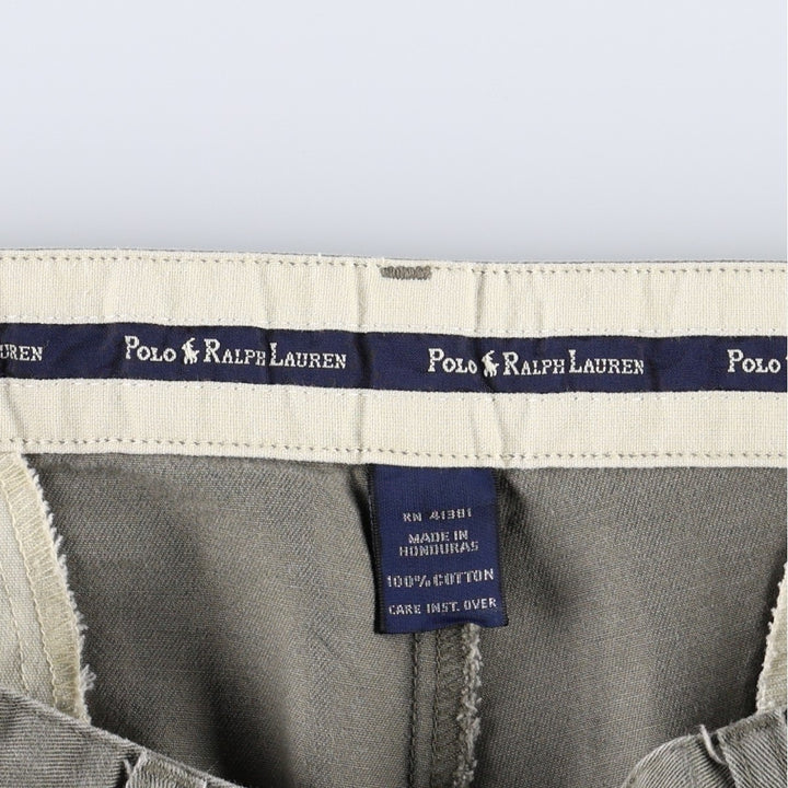 Ralph Lauren Polo Ralph Lauren Andrew Pant Two-pleat Chino Pants Men's Size W34 cotton Khaki type Vintage Second Hand