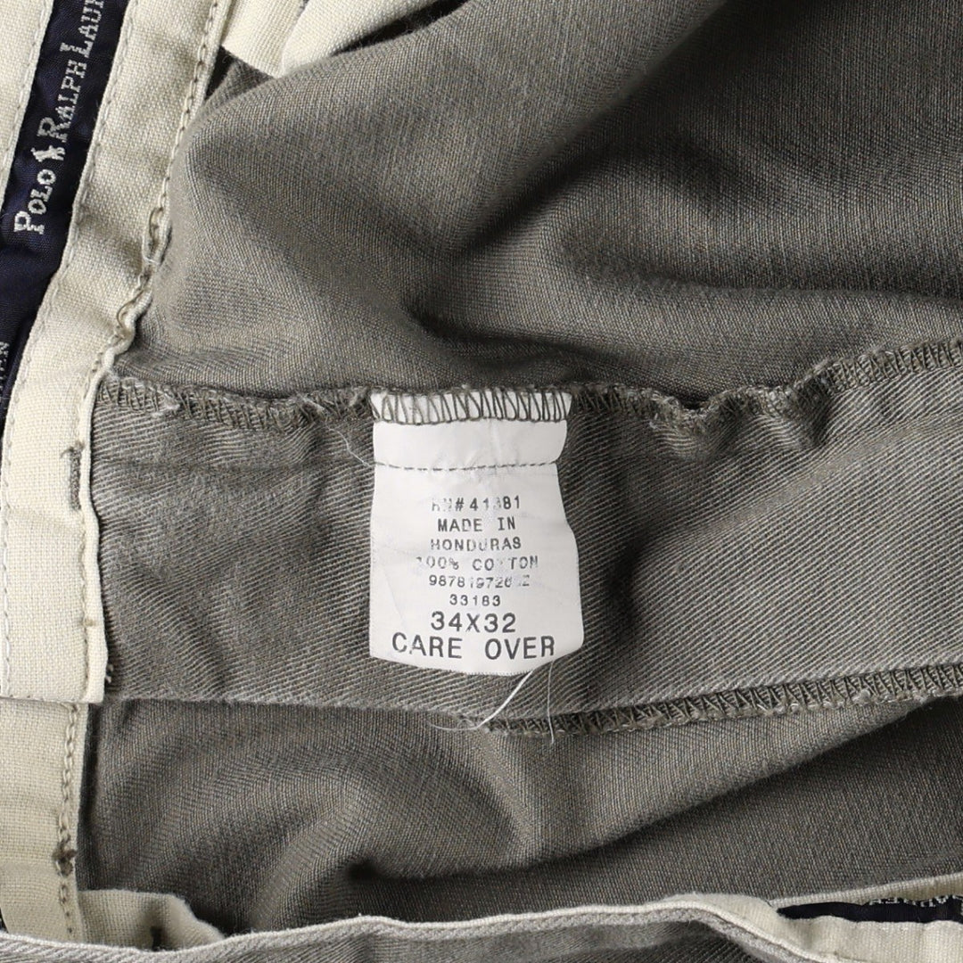 Ralph Lauren Polo Ralph Lauren Andrew Pant Two-pleat Chino Pants Men's Size W34 cotton Khaki type Vintage Second Hand