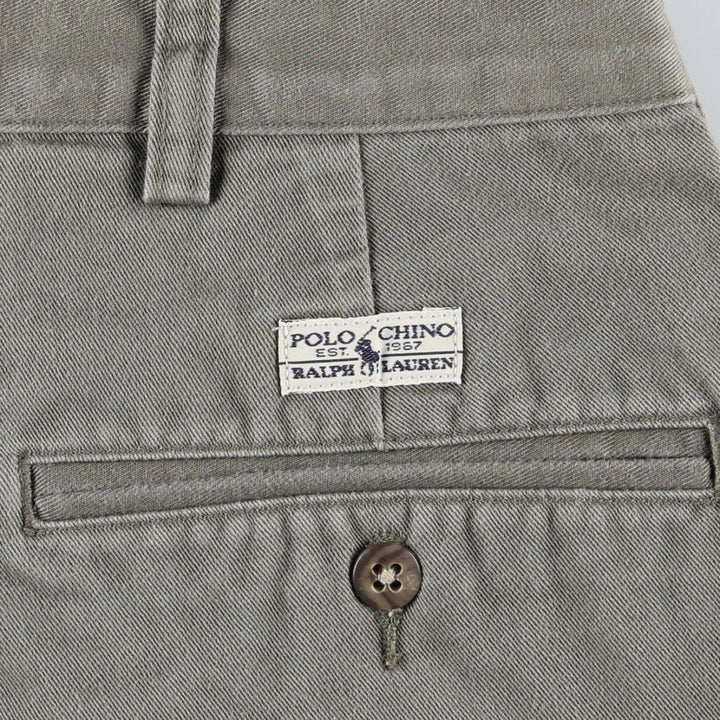 Ralph Lauren Polo Ralph Lauren Andrew Pant Two-pleat Chino Pants Men's Size W34 cotton Khaki type Vintage Second Hand