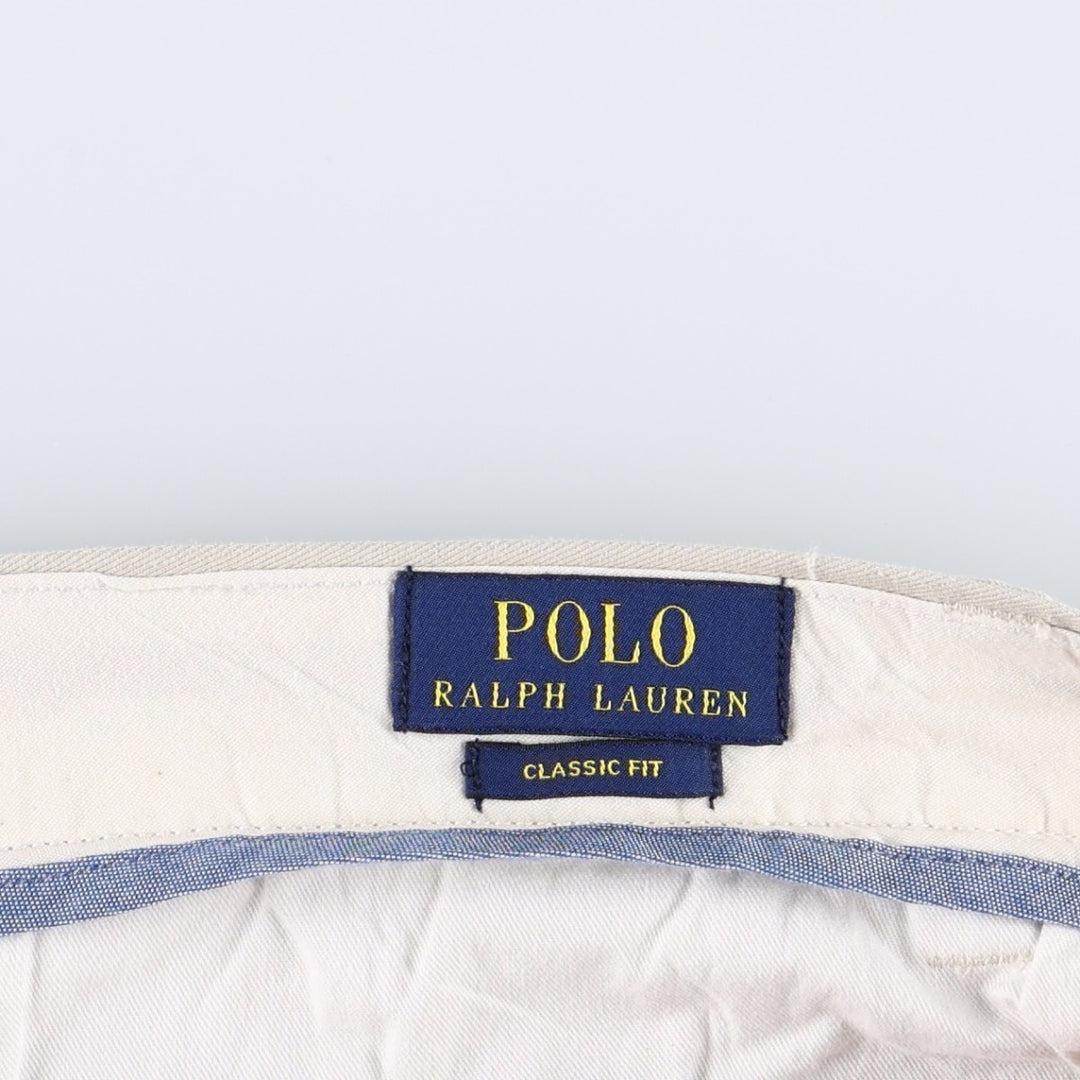 Ralph Lauren POLO RALPH LAUREN Classic Fit Chino Pants, Men's, Size W36 cotton unbleached Vintage Second Hand