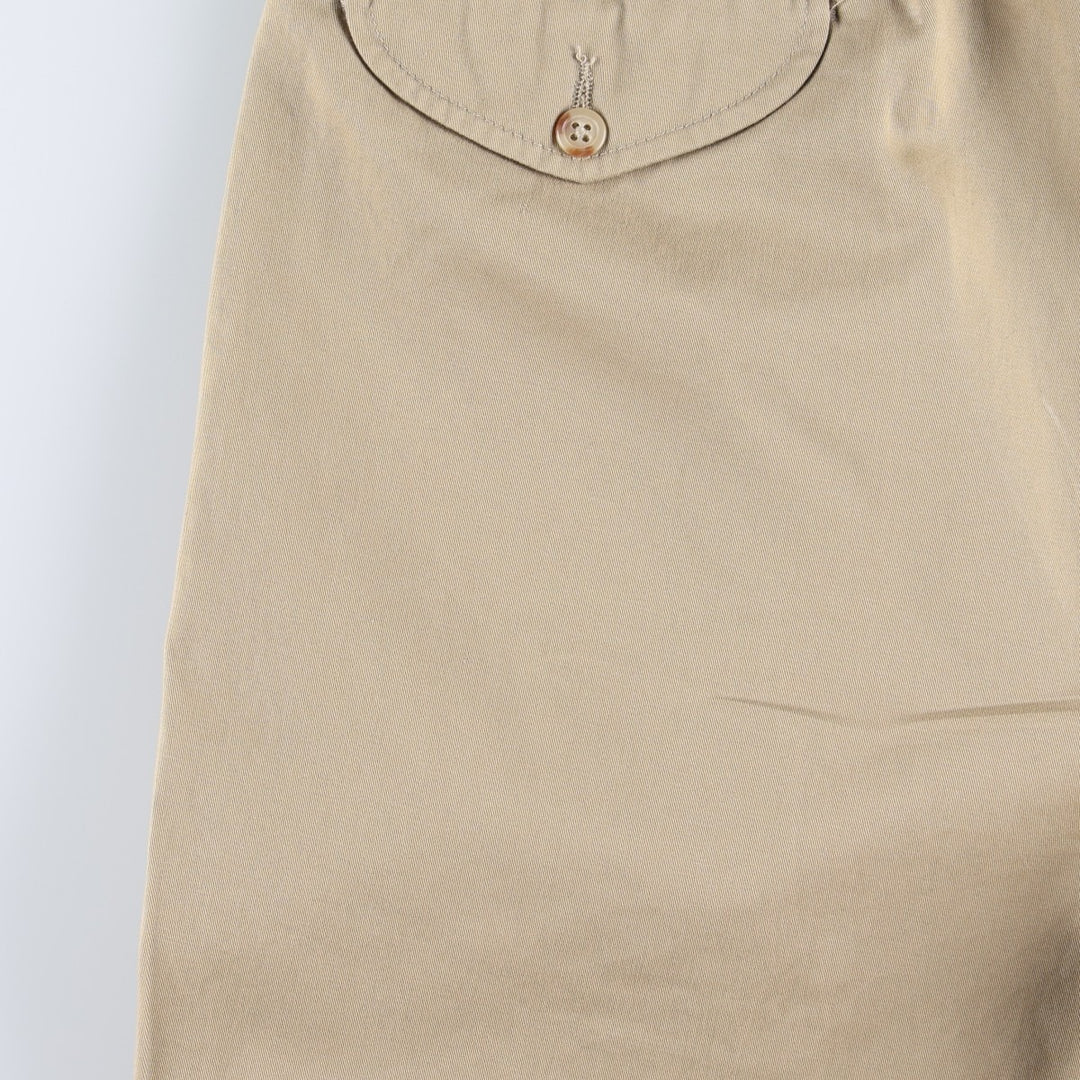 Ralph Lauren POLO by Ralph Lauren Two-pleat Chino Pants for Men, W34 equivalent cotton Beige type Vintage Second Hand