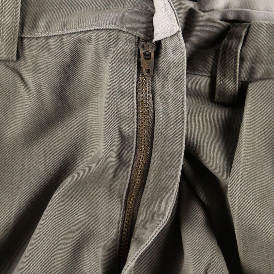 Ralph Lauren POLO by Ralph Lauren ANDREW PANT, two-pleat chino pants, men's, W35 equivalent cotton Khaki type Vintage Second Hand